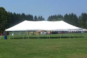 Pole tent rental from Amerevent in St. Louis.